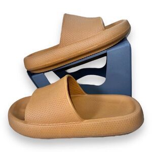 Tongina Tan Yellow Comfort Slip-on Slide‎ Sandals Women's 7-8